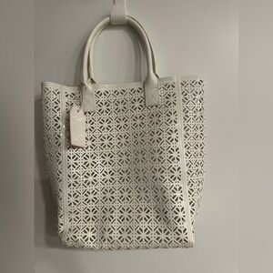 TORY BURCH Elegant White Tote Bag